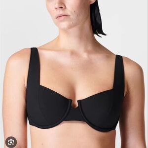 New Sweaty Betty Laguna Underwired Bikini Swim Top Black XS